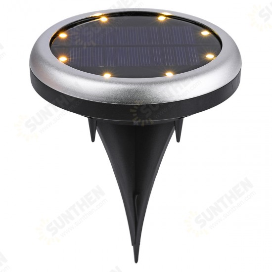 2X 8 LED Solar Power Buried Light Underground Lamp IP66 Waterproof Outdoor Path Way Garden Decking Lamp