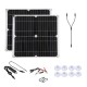 300W 18V Solar Panel Kit 2 in 1 RV Photovoltaic System 2Pcs Solar Power Panel