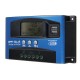 30/40/50/60/100A MPPT Solar Controller LCD Solar Charge Controller Accuracy Dual USB Solar Panel Battery Regulator