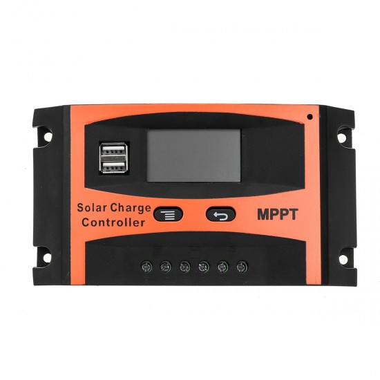 30A/40A/50A/60A MPPT Solar Charge Controller 12V/24V LCD Accuracy Dual USB Solar Panel Battery Regulator Built-in Timer