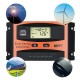 30A/40A/50A/60A MPPT Solar Charge Controller 12V/24V LCD Accuracy Dual USB Solar Panel Battery Regulator Built-in Timer