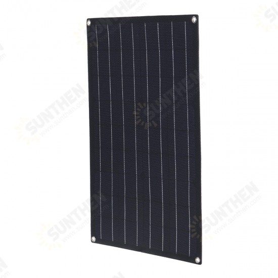 30W ETFE Solar Panel Waterproof Car Emergency Charger WIth 4 Protective Corners Double USB+DC