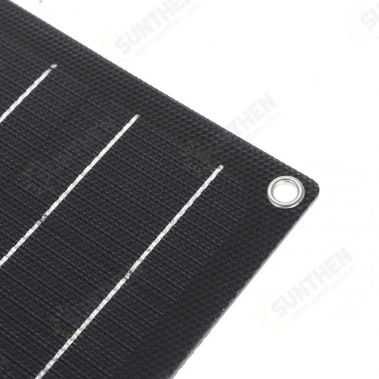 30W ETFE Solar Panel Waterproof Car Emergency Charger WIth 4 Protective Corners Double USB+DC