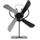 4 Blade Stove Fan Quiet Heat Powered Wood Log Burner Fan Eco Friendly Heat Circulation for Fireplaces