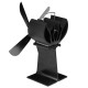 4 Blade Stove Fan Quiet Heat Powered Wood Log Burner Fan Eco Friendly Heat Circulation for Fireplaces