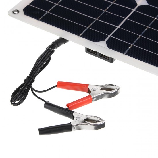 40W 18V Mono Solar Panel Dual 12V/5V DC USB Monocrystaline Flexible Solar Charger For Car RV Boat Battery Charger