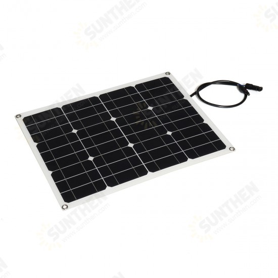 40W Solar Panel Controller Car Charger MC4 Output Battery Clip Solar Power Panel