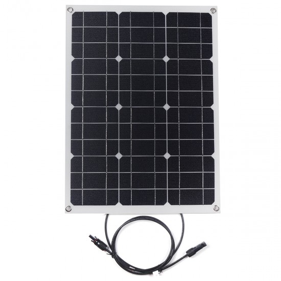 50W 18V Portable Solar Panel Controller Kit For Car Van Boat Caravan Camper Trickle Battery Charger