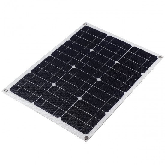 50W 18V Portable Solar Panel Controller Kit For Car Van Boat Caravan Camper Trickle Battery Charger