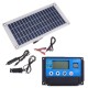 50W Dual USB 12V/5V Solar Panel with Car Charger 10/20/30/40/50A USB Solar Charger Controller for Outdoor Camping LED Light