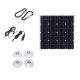 50W USB DC Monocrystalline Solar Panel Flexible Power Bank Outdoor Camping Hiking Battery Charger