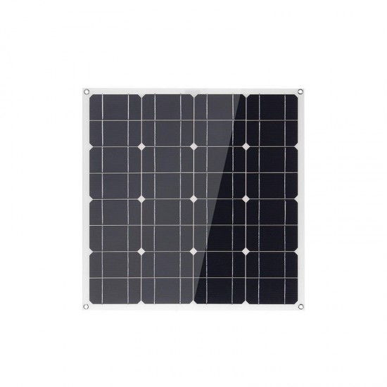 50W USB DC Monocrystalline Solar Panel Flexible Power Bank Outdoor Camping Hiking Battery Charger