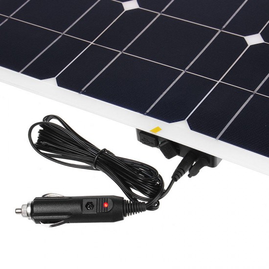 50W USB DC Monocrystalline Solar Panel Flexible Power Bank Outdoor Camping Hiking Battery Charger