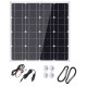 50W USB DC Monocrystalline Solar Panel Flexible Power Bank Outdoor Camping Hiking Battery Charger