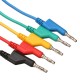 5Pcs Silicone Banana Plug to Crocodile Alligator Clip Test Probe Lead Wire Cable