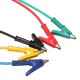 5Pcs Silicone Banana Plug to Crocodile Alligator Clip Test Probe Lead Wire Cable