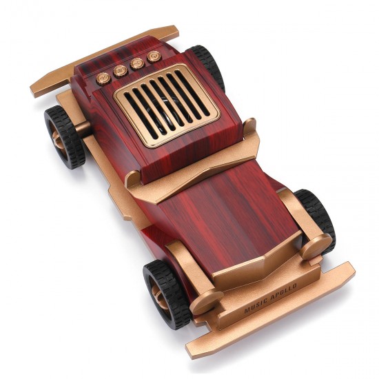 5W Portable USB Wireless bluetooth Speaker Retro Car Setero Wood Super Bass FM MP3