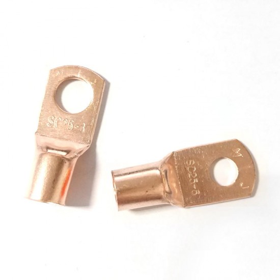 60Pcs SC Bare Copper Terminals Circular Splice Ring Terminal Cable Wire Connector with Plastic Box