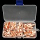 60Pcs SC Bare Copper Terminals Circular Splice Ring Terminal Cable Wire Connector with Plastic Box