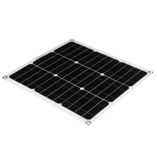 60W 18V Dual USB Solar Panel Battery Charger Monocrystal Solar Power Panel with 40A Solar Controller for Car Moto Motorboat