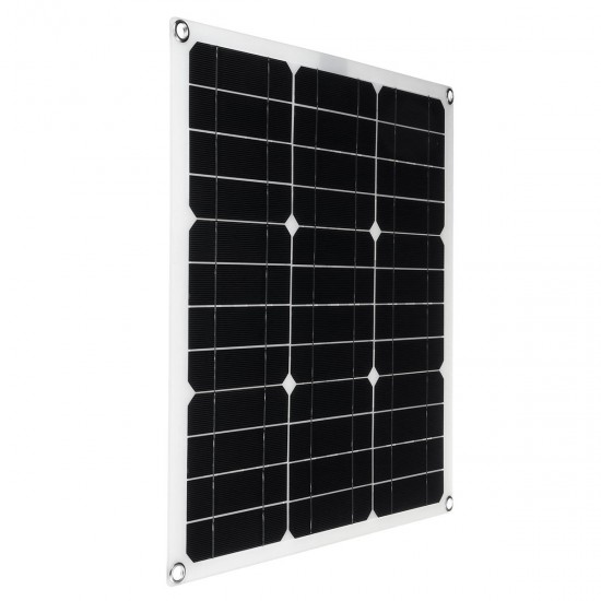 60W 18V Dual USB Solar Panel Battery Charger Monocrystal Solar Power Panel with 40A Solar Controller for Car Moto Motorboat