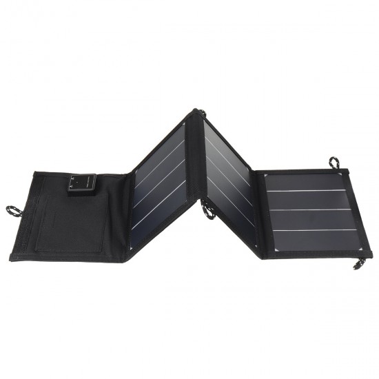 6V 15W Portable Solar Panel Kit USB Charger Kit Solar Outdoor Portable Mobile Phone Solar Panel Emergency Charging Folding Bag Power Panel