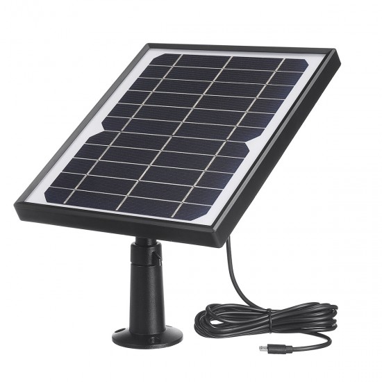 6V 8W Portable Solar Panel Solar Charging Panel for Outdoor Camera Security Monitoring Courtyard Lights with 3m Cable