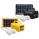 DC 6V 3W Solar Powered System Solar Panel Rechargeable Battery LED Flashlight Camping Tent Light