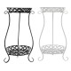 European Wrought Iron Metal Flower Pot Stand Double Floor Plant Rack