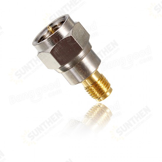 F Male Plug To SMA Female Jack Coaxial Adapter Connector Alloy Steel