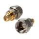 F Male Plug To SMA Female Jack Coaxial Adapter Connector Alloy Steel