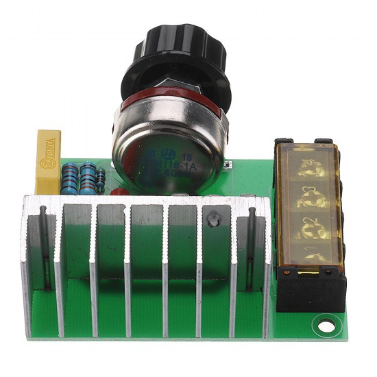 High Efficiency AC 0V-220V SCR Voltage Regulator PWM Motor Speed Controller Dual Capacitor with Knob Current Protection