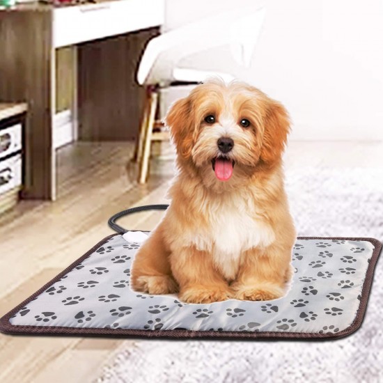 Pet Electric Heating Mat Cushion Waterproof Puppy Dog Cat Heated Pad Winter Warmer