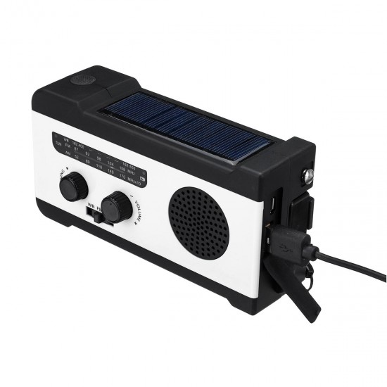 Portable Multifunctional AM/FM/WB Radio Pocket Speakers Solar Hand Crank Radio