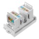 RJ45 Wall Plate Dual Port Socket Panel Building Materials Network Combination Connector Module