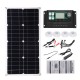 Semi-Flexible Solar Power Panel System kit Solar Panle Type-C USB Dual DC Port 5V/12V/18V W/ Solar Charge Controller