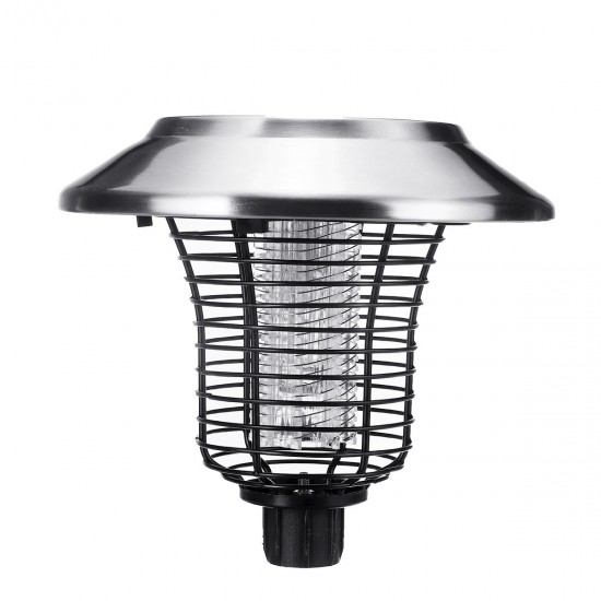 Solar Electric Shock Mosquito LED Light Fly Bug Insect Zapper Killer Trap Lamp Intelligent Light-control Outdoor Lamp