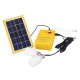 Solar Panel Generator System Portable Home Kit LED Light USB Charger W/ 2 Bulbs