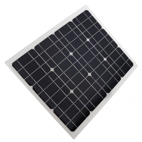 Solar Panels Double USB Interface 30W 12V/5V DC Crocodile Clip Four Heads Monocrystalline Solar Panel