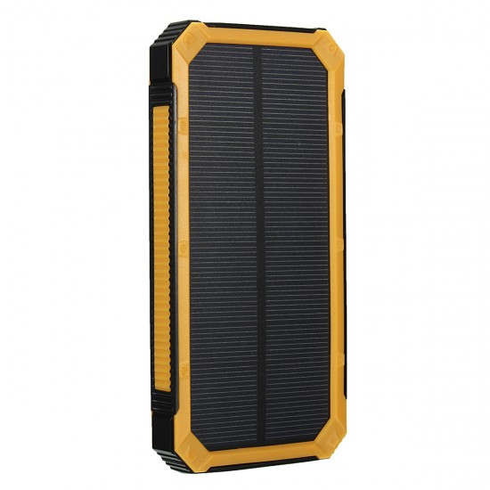 Waterproof 8000mAh Portable Solar Charger Dual USB Battery Power Bank