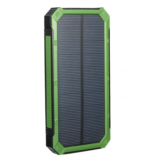 Waterproof 8000mAh Portable Solar Charger Dual USB Battery Power Bank