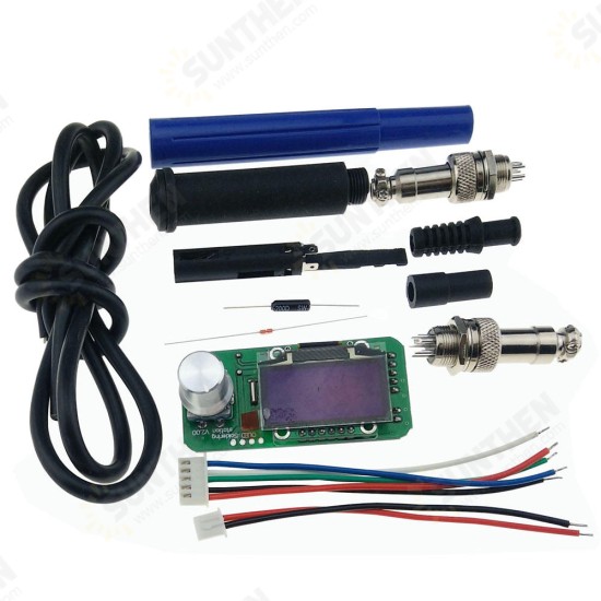 T12 V2.0 STM32 OLED Digital Soldering Station Controller 5 Core Silicone Wire Plastic Case 9501 Soldering Handle Set