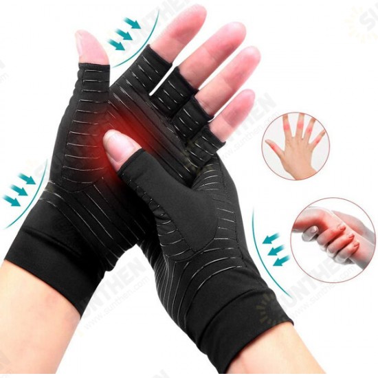 1 Pair Compression Gloves with Copper for Arthritis Rheumatoid,Relief Pain and Swelling,Osteoarthritis Copper Arthritis Gloves