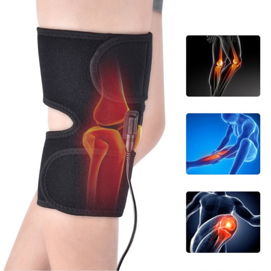 10W Electric Far Infrared Heating Knee Massager Thermal Vibration Physiotherapy Instrument Knee Pad Vibration Massage Pain Relief Health Care Wireless