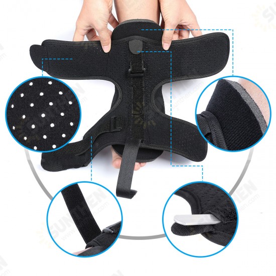 Plantar Fasciitis Night Splint Foot Drop Orthotic Brace with Sponge Fitness Ball Adjustable Elastic Dorsal Night Splint