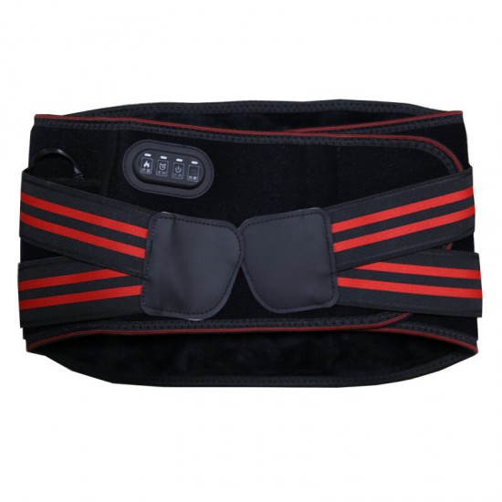 Graphene Heated Waist Brace Hot Compress Vibration Massage Support Belt Magnetic Therapy Lumbar Waist Bandage Back Belt