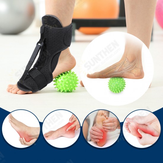 Foot Drop Orthosis with Fitness Ball Adjustable Plantar Fasciitis Night Splint Brace Support Night Splints Pain Relief Ankle Support