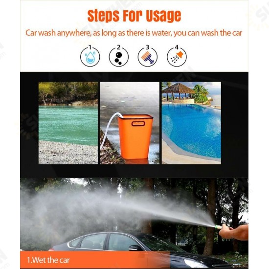 319PSI 4000mAh Cordless Power Washer High Pressure Car Washer Guns Auto Spray Garden Water Jet Cleaning Tools Portable Cleaner