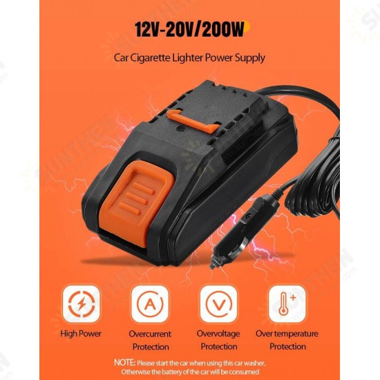 319PSI 4000mAh Cordless Power Washer High Pressure Car Washer Guns Auto Spray Garden Water Jet Cleaning Tools Portable Cleaner