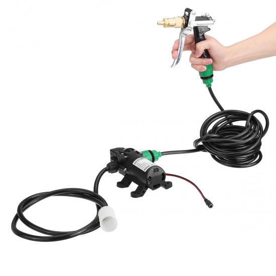 80W 12V High Pressure Car Electric Washer Squirt Sprayer Wash Self-priming Pump Water Cleaner For Auto Washing Tools